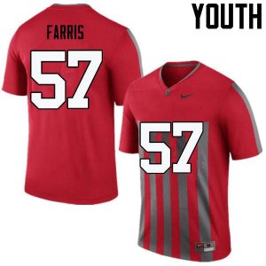 NCAA Ohio State Buckeyes Youth #57 Chase Farris Throwback Nike Football College Jersey ROH0345HC